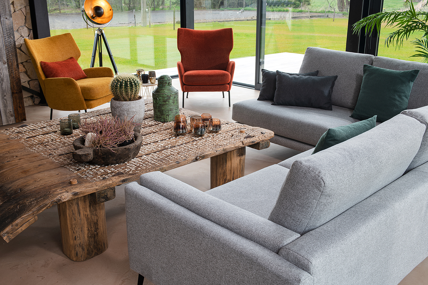 Tidy living room after tidying up