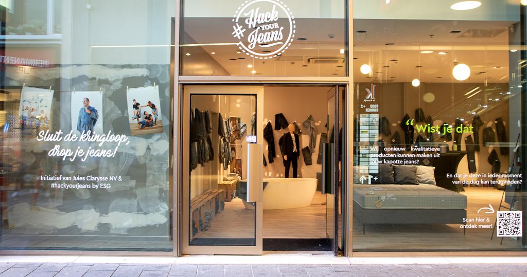 Pop-up store #hackyourjeans Clarysse and Pieters Textiel